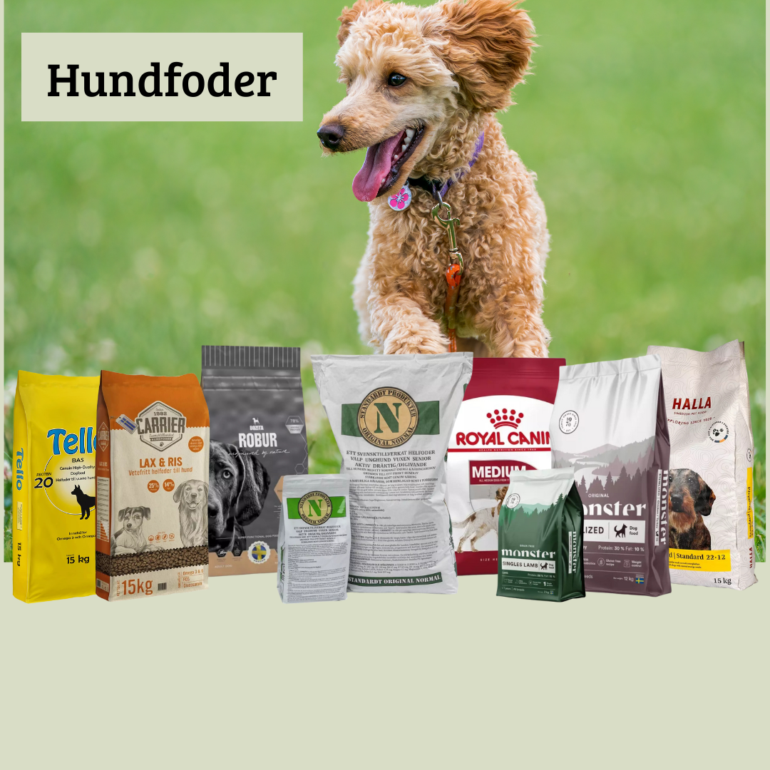 Hundmat, Torrfoder, Carrier, Standardt, Monster, Tello, Robur, Royal Canin, Halla