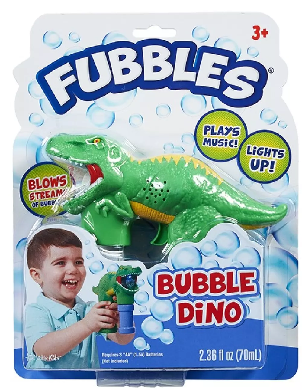 FUBBLES ANIMAL - SÅPEBOBLE PISTOL, 00093539004762, Såpebobler, FUBBLES, LITTLE KIDS, INC, FUBBLES ANIMAL BUBBLE BLASTERS, 476, 70 mL såpeboble blanding. 12 pakk assortert