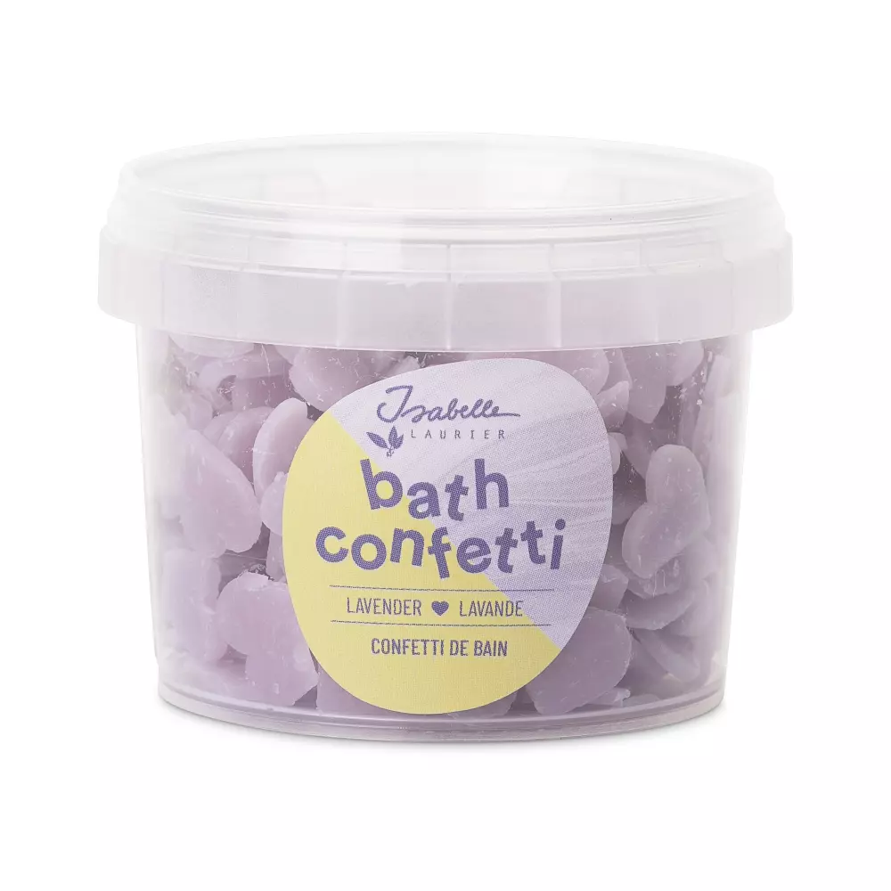 LILLA BADEKONFETTI - LAVENDEL, 5420071704723, Velvære barn, Mini bade-konfetti, ISABELLE LAURIER, DE LAURIER BVBA, PURPLE BATH CONFETTI - Fragrance: Lavender, 16315, Lavendel hjerter 35g