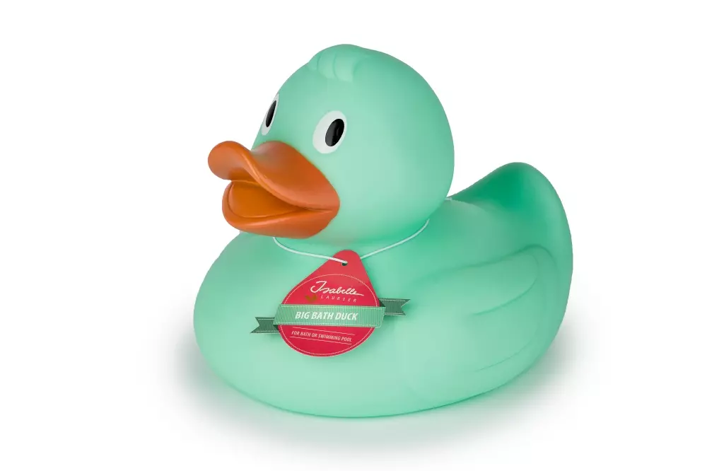 STOR BADEAND - MINT GRØNN, 5420071701821, Velvære Tweens, Store badeender, ISABELLE LAURIER, DE LAURIER BVBA, BIG DUCK MINTGREEN, 42401, 21x18x18 cm