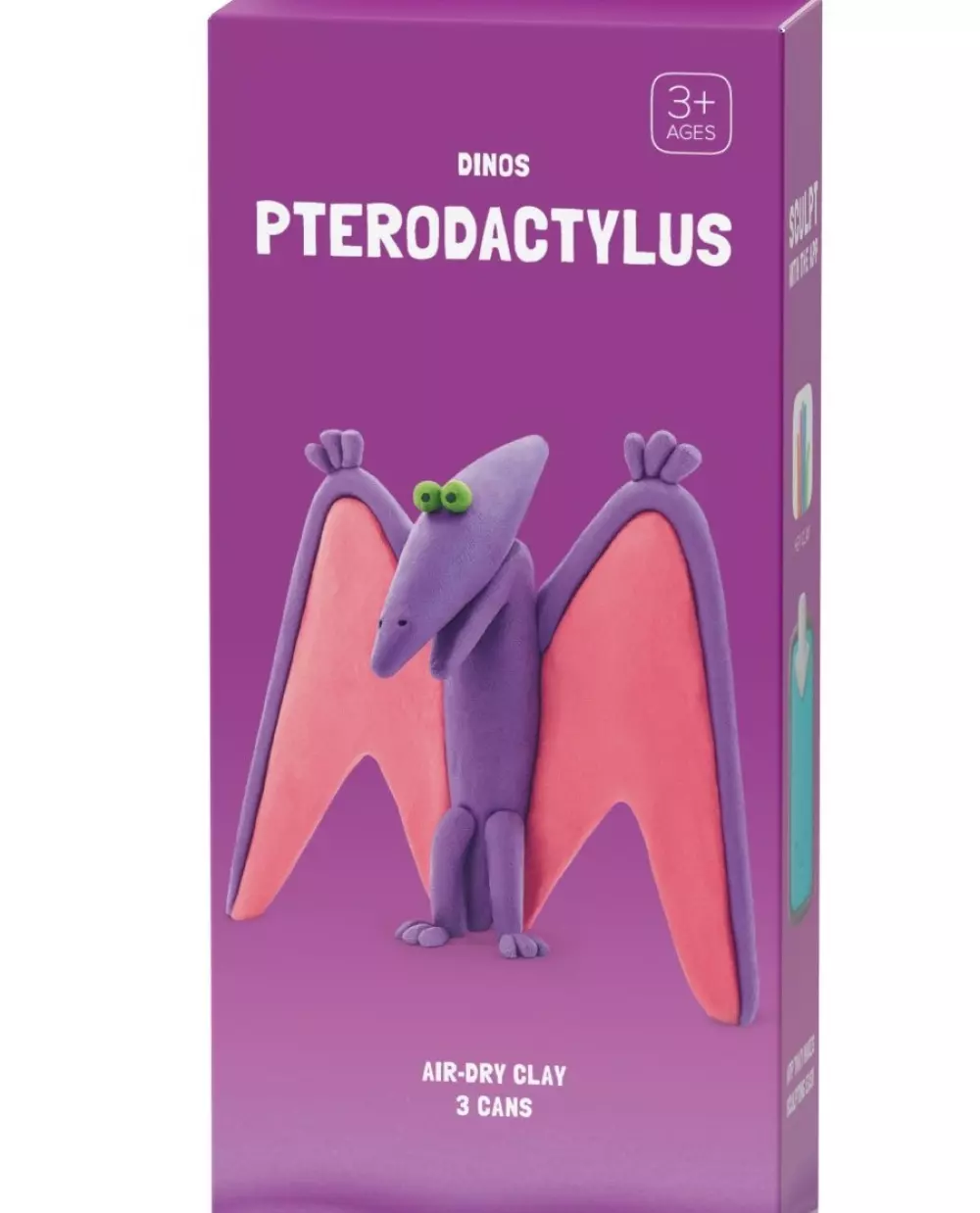 HEY CLAY - PTERODACTYLUS, 4897105242123, Lufttørket leire, 3 Bokser, HEY CLAY, TRENDFORMER, HEY CLAY - Pterodactylus, 30069, 3 bokser, opptil 5 farger, standard innsats