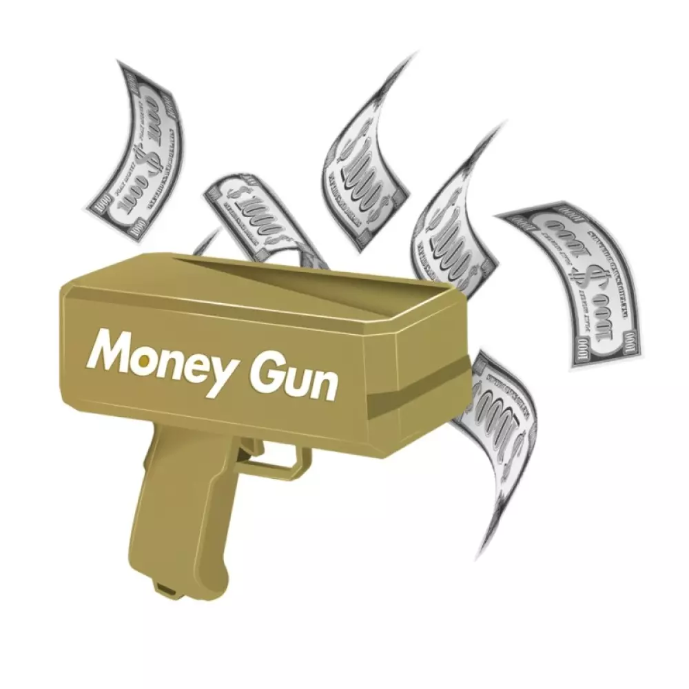 MONEY GUN INCL. PAPER MONEY, 5713428020943, 10000148579, Inneleker, Fidget, småleker og morosaker, POCKET MONEY MONEY GUN INCL. PAPER MONEY, Medfølger startpakke med sedler