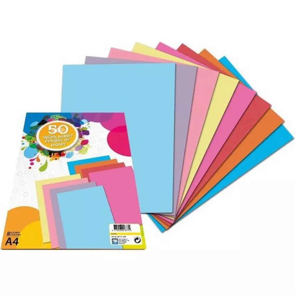 GRAFIX HOBBYPAPIR 50 ARK FARGET, 8715427016771, 1000022973, Inneleker, Hobby og kreative leker, 25004888, NT-25004888