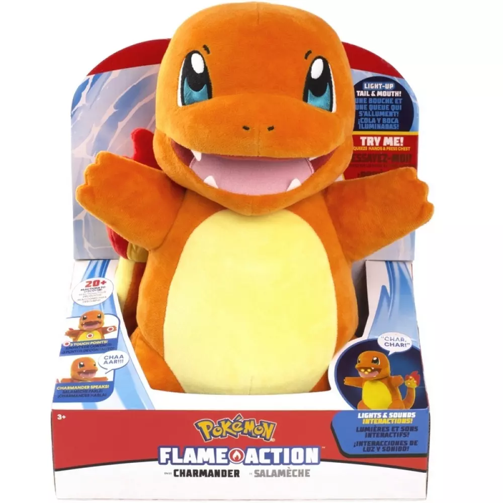 POKEMON-FLAME ACTION CHARMANDER M/LYD (2, 889933977708, 1000034385, Inneleker, Lekefigurer, P97770, FH-P97770