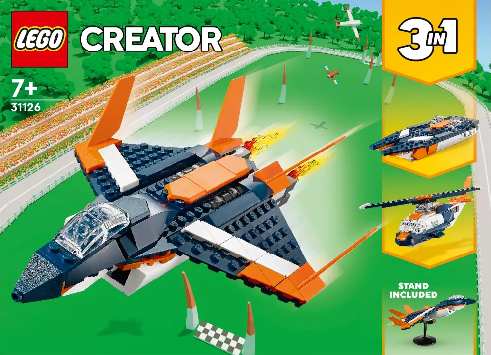 LEGO 31126 SUPERSONISK JETFLY, 5702017117447, 1000041068, LEGO®, Lego Creator, 31126, LE-31126