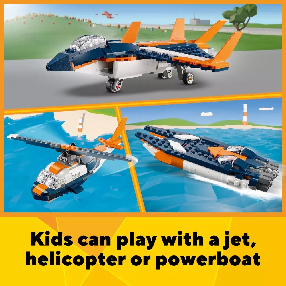 LEGO 31126 SUPERSONISK JETFLY, 5702017117447, 1000041068, LEGO®, Lego Creator, 31126, LE-31126