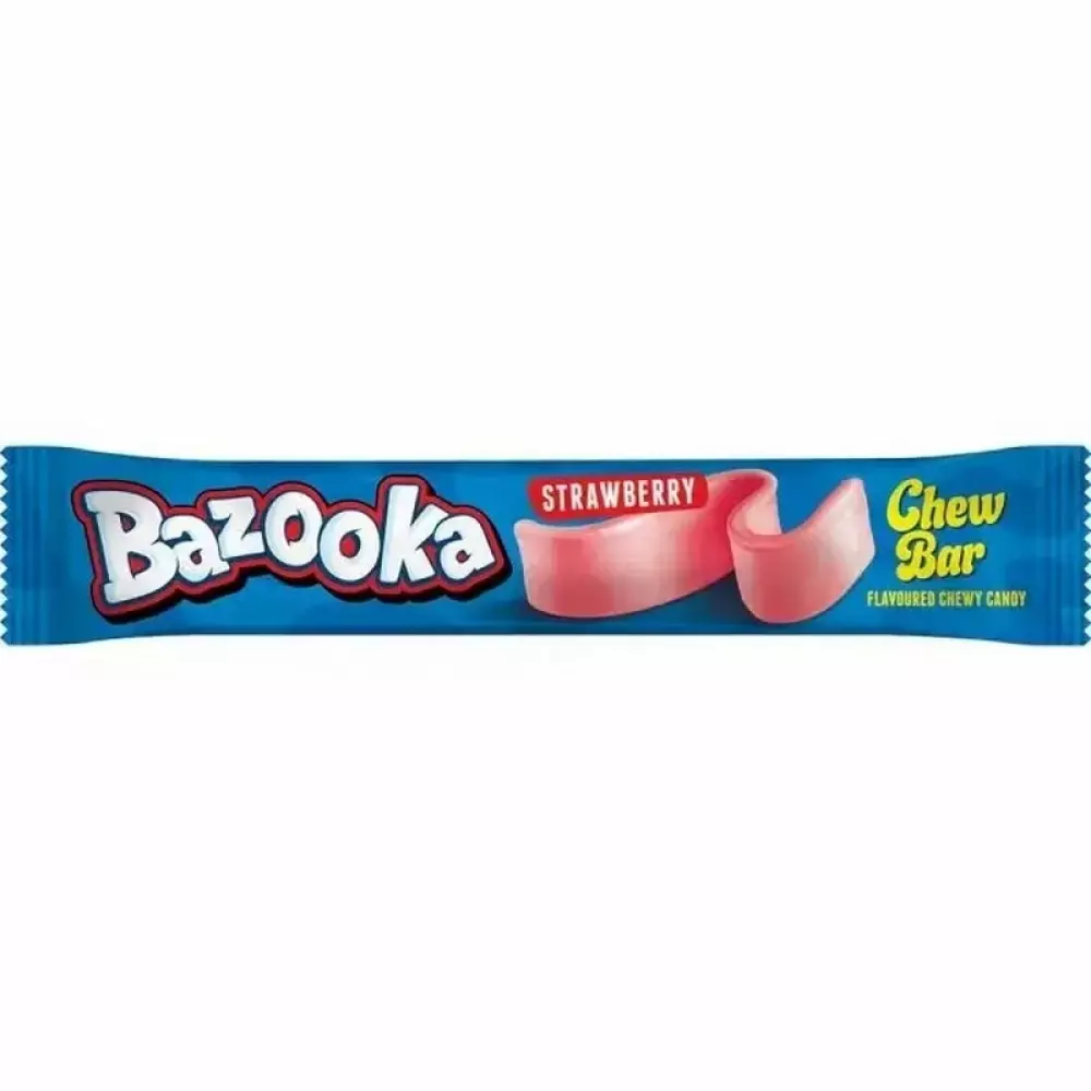 BAZOOKA RASPBERRY CHEW BAR 14G, 5011053022555, 1000042796, Spise og drikke, Godteri, 312621