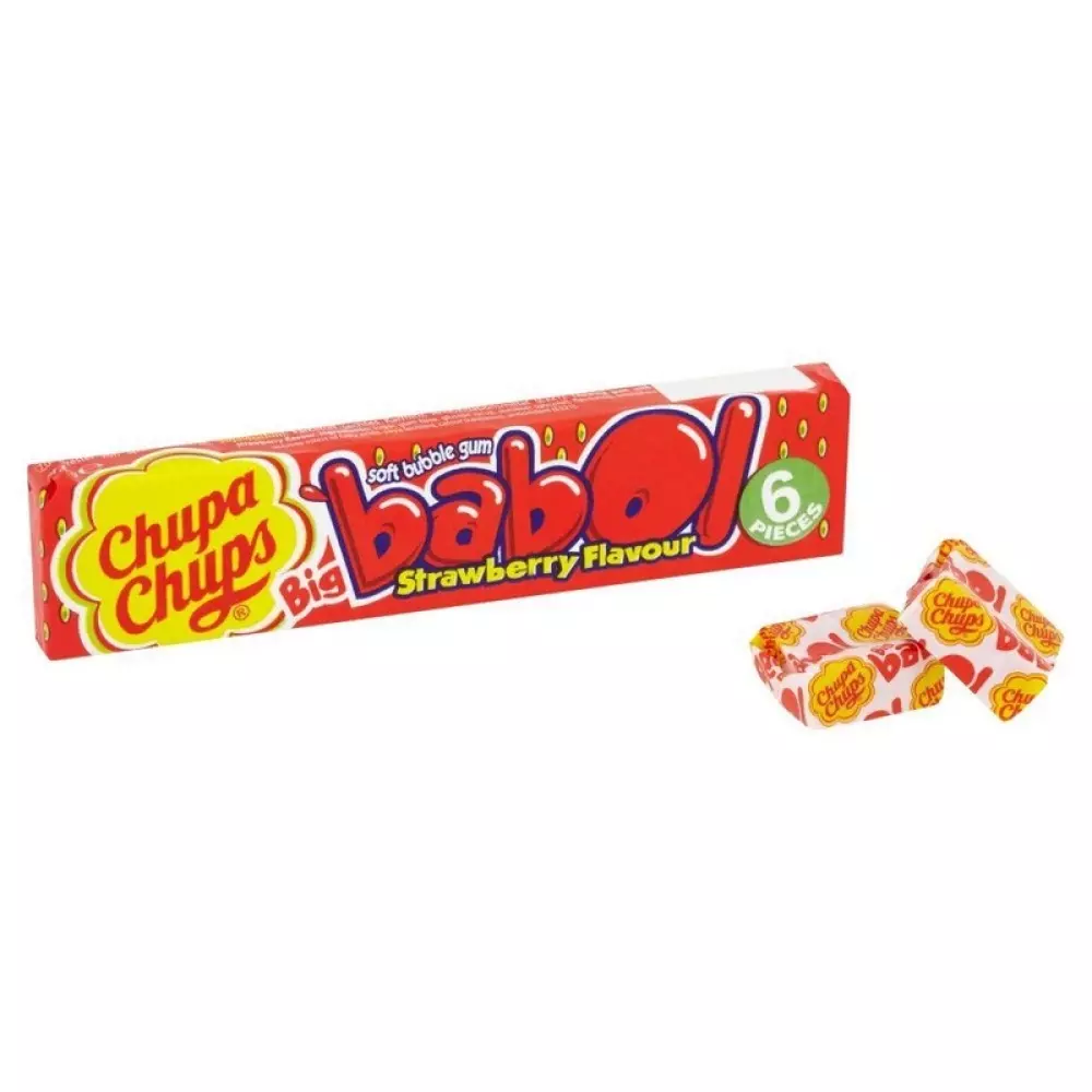 CHUPA CHUPS BABOL STRAWBERRY BUBBLEGUM 2, 80759102, 1000043181, Spise og drikke, Godteri, 301151