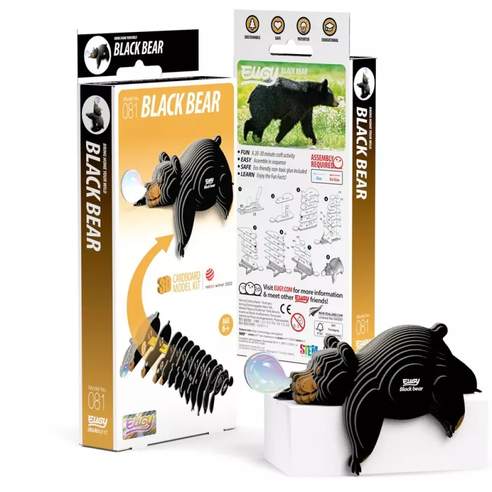 EUGY BLACK BEAR, 9421036940008, 1000044317, Inneleker, Byggesett og byggeleker, EUGY, 720-EG-081, TI-720-EG-081