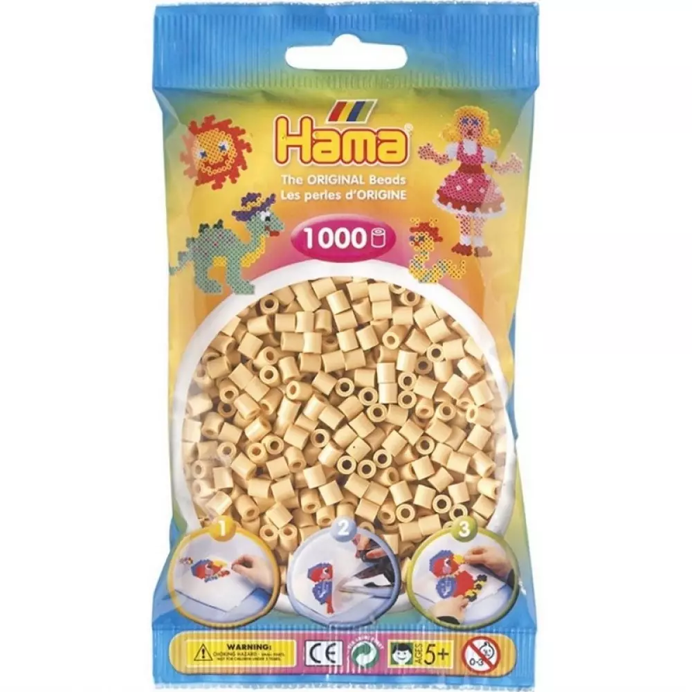 HAMA MIDI BEADS 1000 PCS BEIGE, 28178207274, 100004438, Inneleker, Hobby og kreative leker, HAMA, 3-207-27, MA-3-207-27