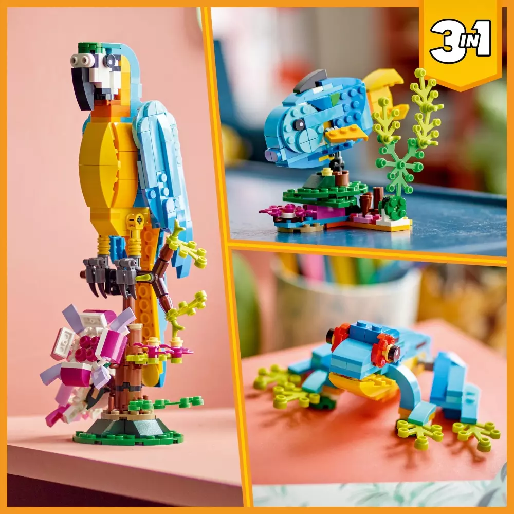 LEGO 31136 EKSOTISK PAPEGØYE, 5702017415895, 1000045026, LEGO®, Lego Creator, 31136, LE-31136