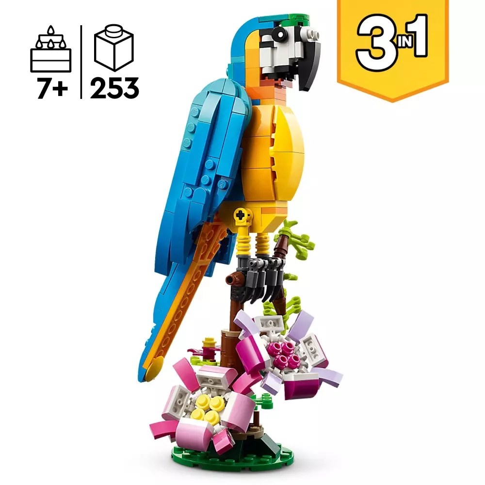 LEGO 31136 EKSOTISK PAPEGØYE, 5702017415895, 1000045026, LEGO®, Lego Creator, 31136, LE-31136