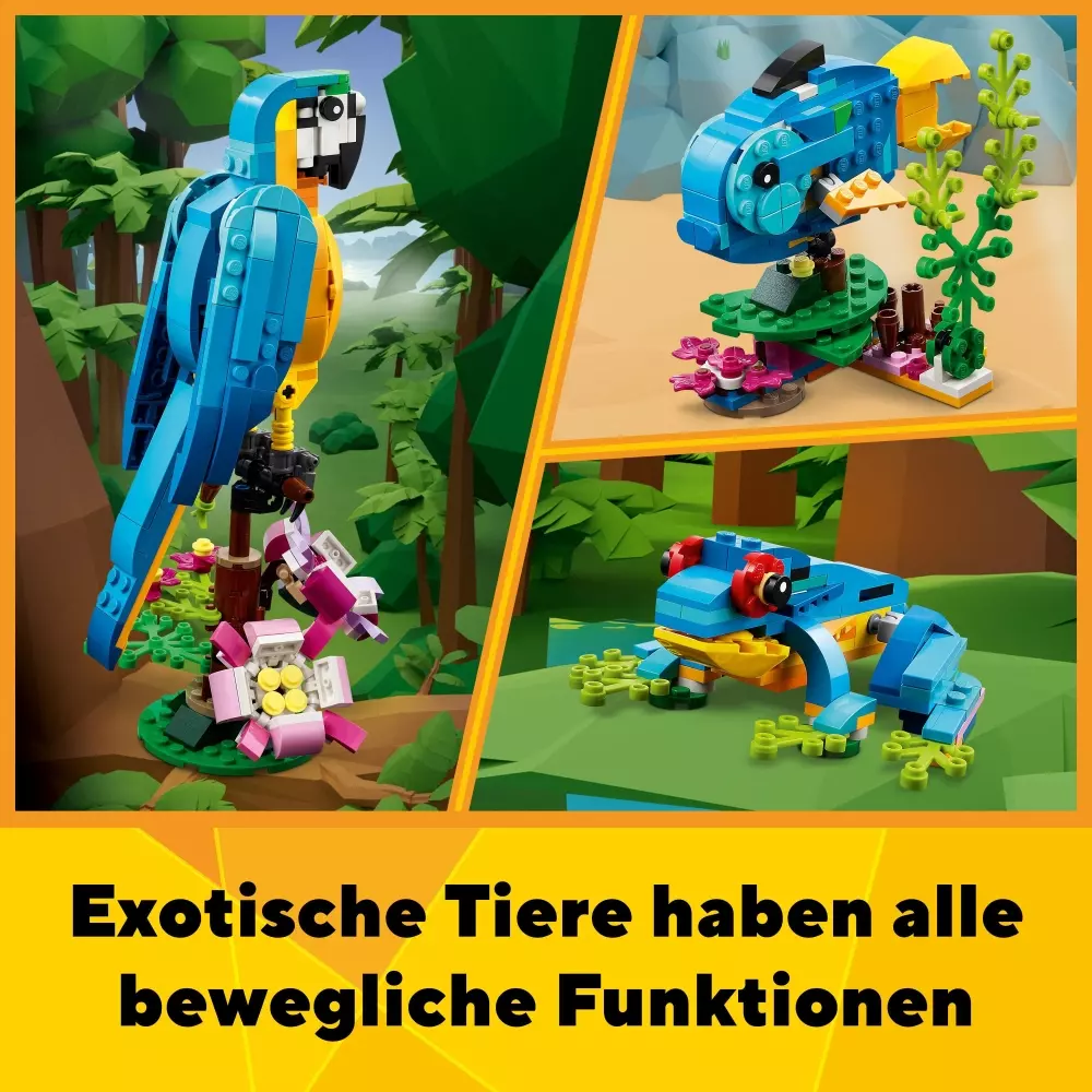 LEGO 31136 EKSOTISK PAPEGØYE, 5702017415895, 1000045026, LEGO®, Lego Creator, 31136, LE-31136