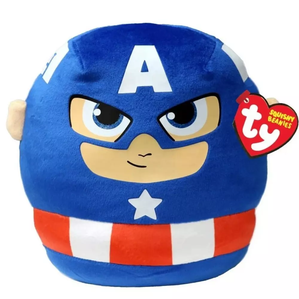 TY-CAPTAIN AMERICA - SQUISH 25CM, 8421392575, 1000046352, Inneleker, Bamser og myke leker, TY, TY39257