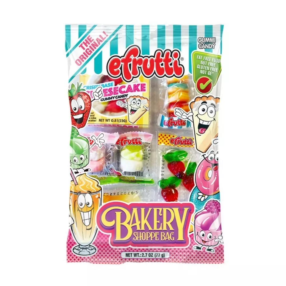 EFRUTTI GUMMI BAKERY SHOPPE BAG 77G, 813805000096, 1000046514, Spise og drikke, Godteri i pose, 363101