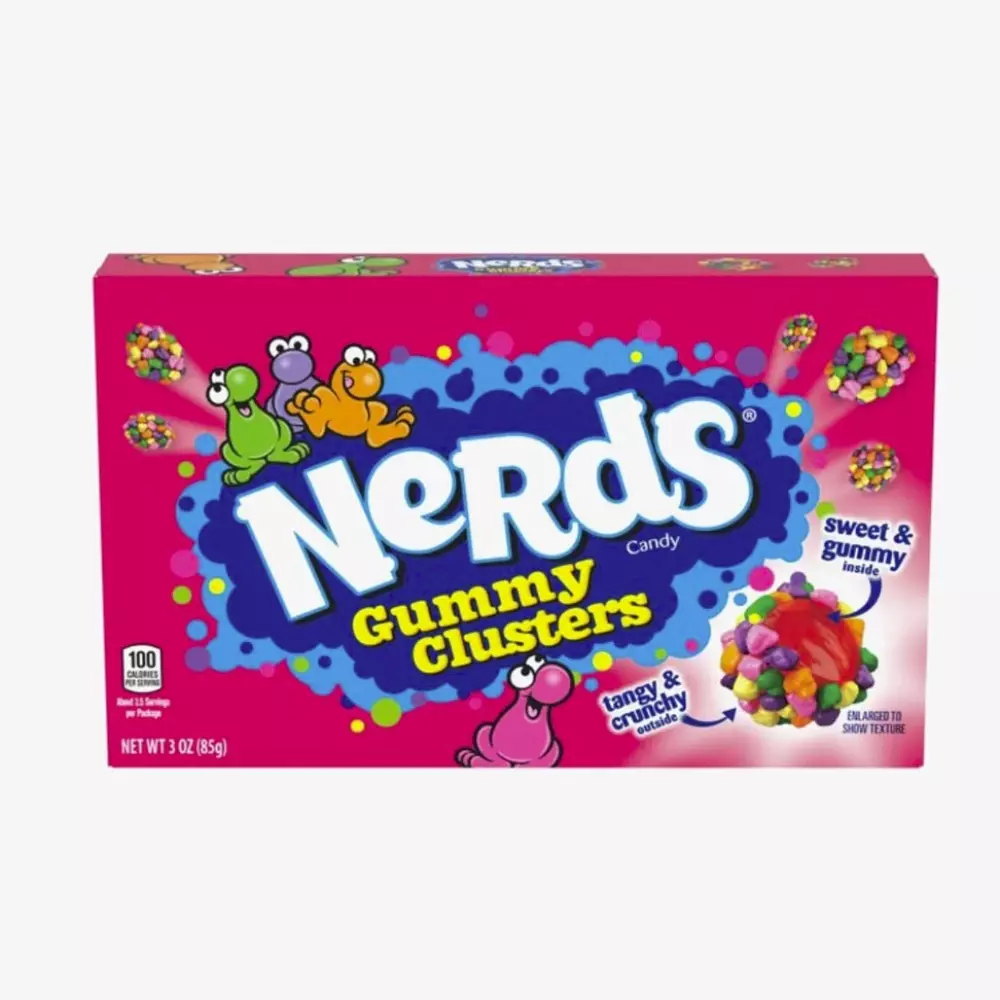 NERDS CLUSTERS THEATER BOX 3OZ, 79200049031, 1000046545, Spise og drikke, Godteri, 417-04903