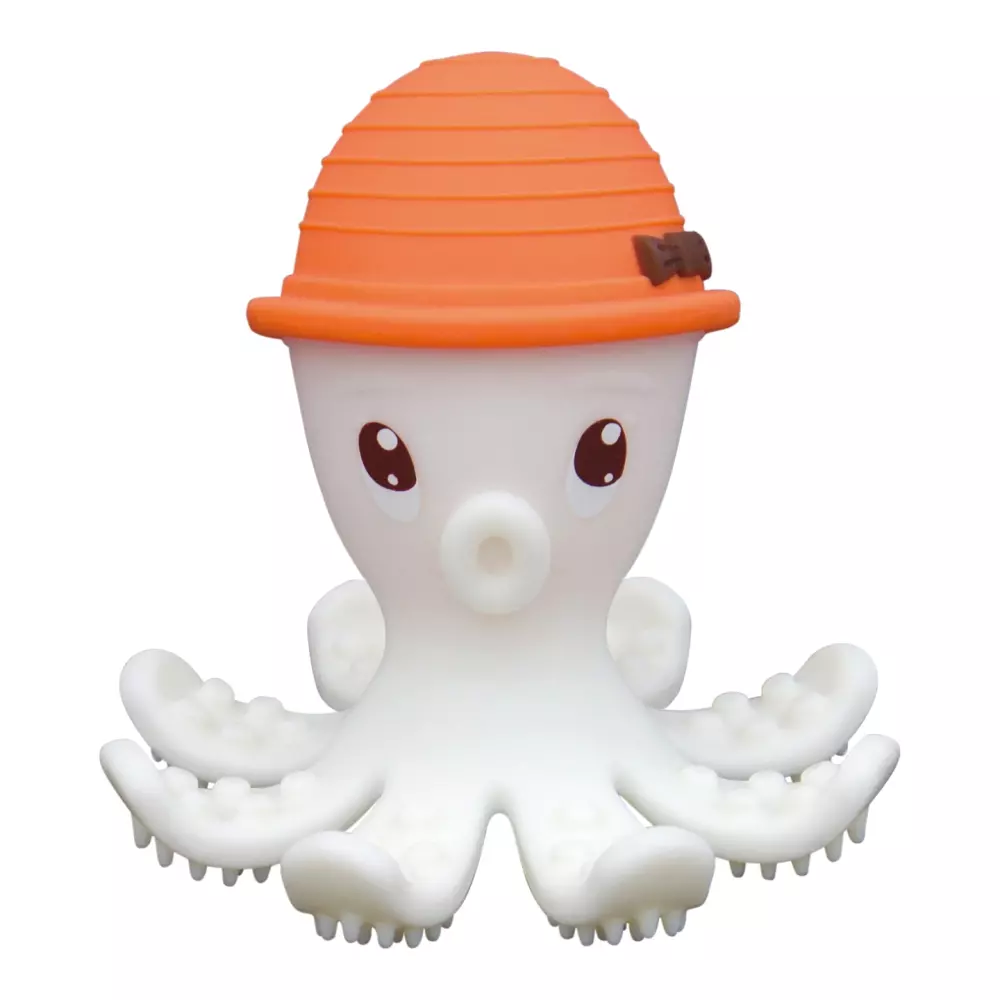 MOMBELLA OCTOPUS - ORANGE, 5060666870039, 1000046689, Inneleker, For de minste, MOMBELLA, MOMBELLA OLLIE THE OCTOPUS ORANSJE, 103515, Den originale Ollie blekkspruen- fra 5+ mnd.