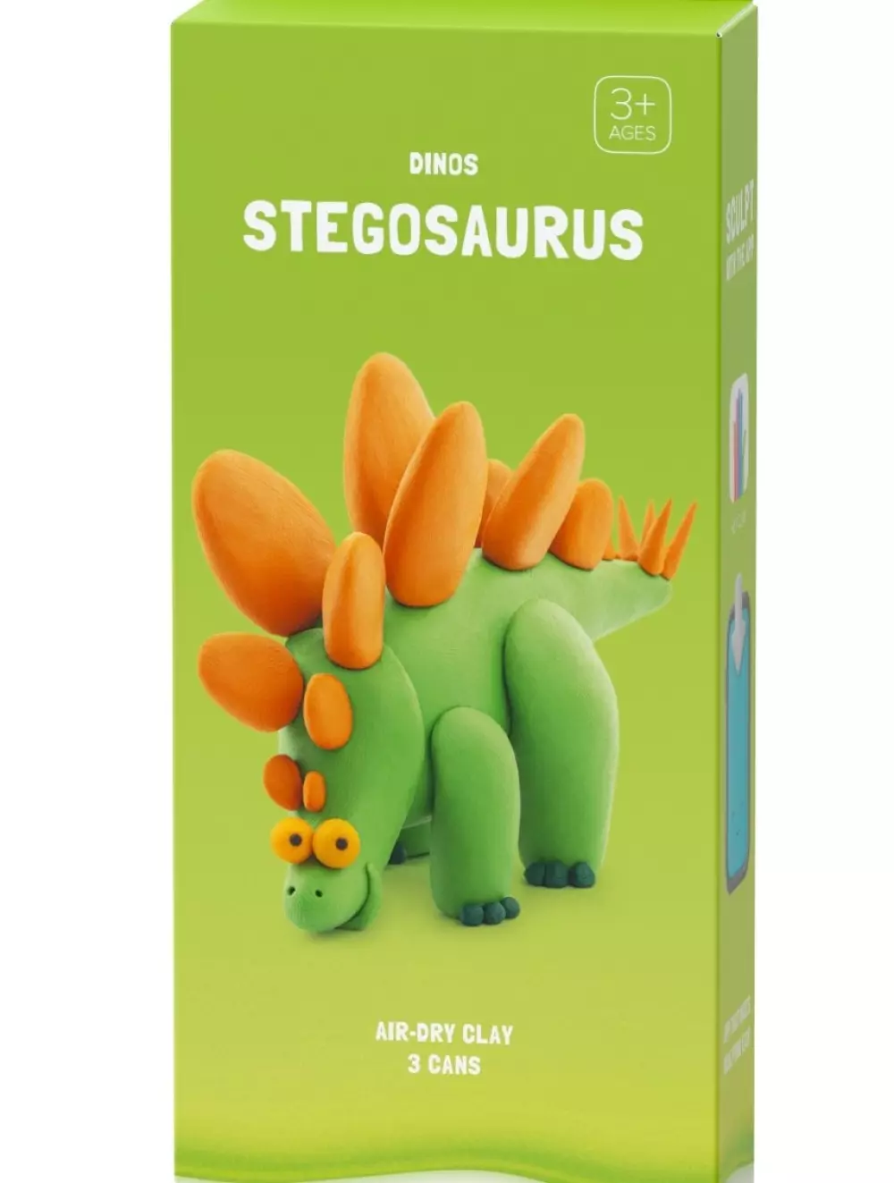 HEY CLAY - STEGOSAURUS - 3 CANS, 4897105242130, 1000048126, Inneleker, Hobby og kreative leker, HEY CLAY, HEY CLAY STEGOSAURUS 3 CANS, 103825, 3 bokser, inntil 5 farger