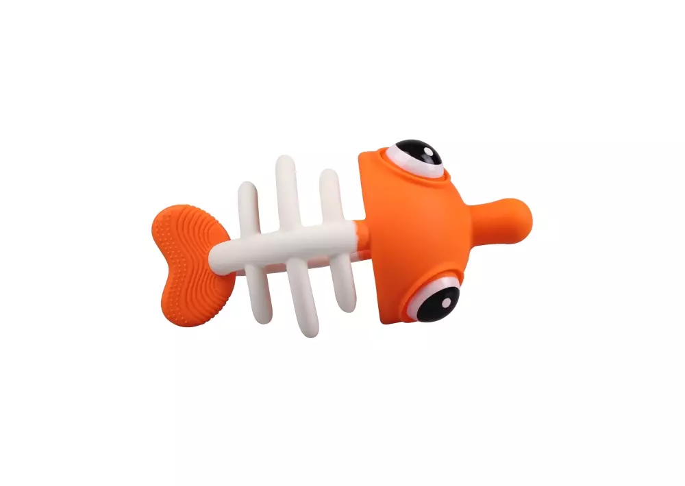 MOMBELLA CLOWNFISH BITELEKE - ORANGE, 5060666871425, 1000100251, Inneleker, For de minste, MOMBELLA, 104021, Pop Fidget Teether Toy. Fra 3 mnd.