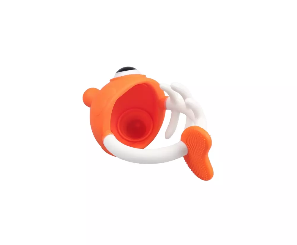 MOMBELLA CLOWNFISH BITELEKE - ORANGE, 5060666871425, 1000100251, Inneleker, For de minste, MOMBELLA, 104021, Pop Fidget Teether Toy. Fra 3 mnd.