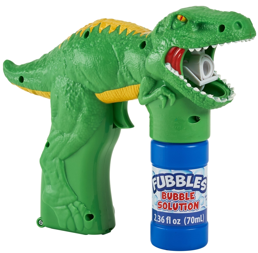 FUBBLES DINO - SÅPEBOBLE PISTOL, 093539476033, 1000100379, Uteleker, Såpebobler, FUBBLES, 104052, 70 mL såpeboble blanding.