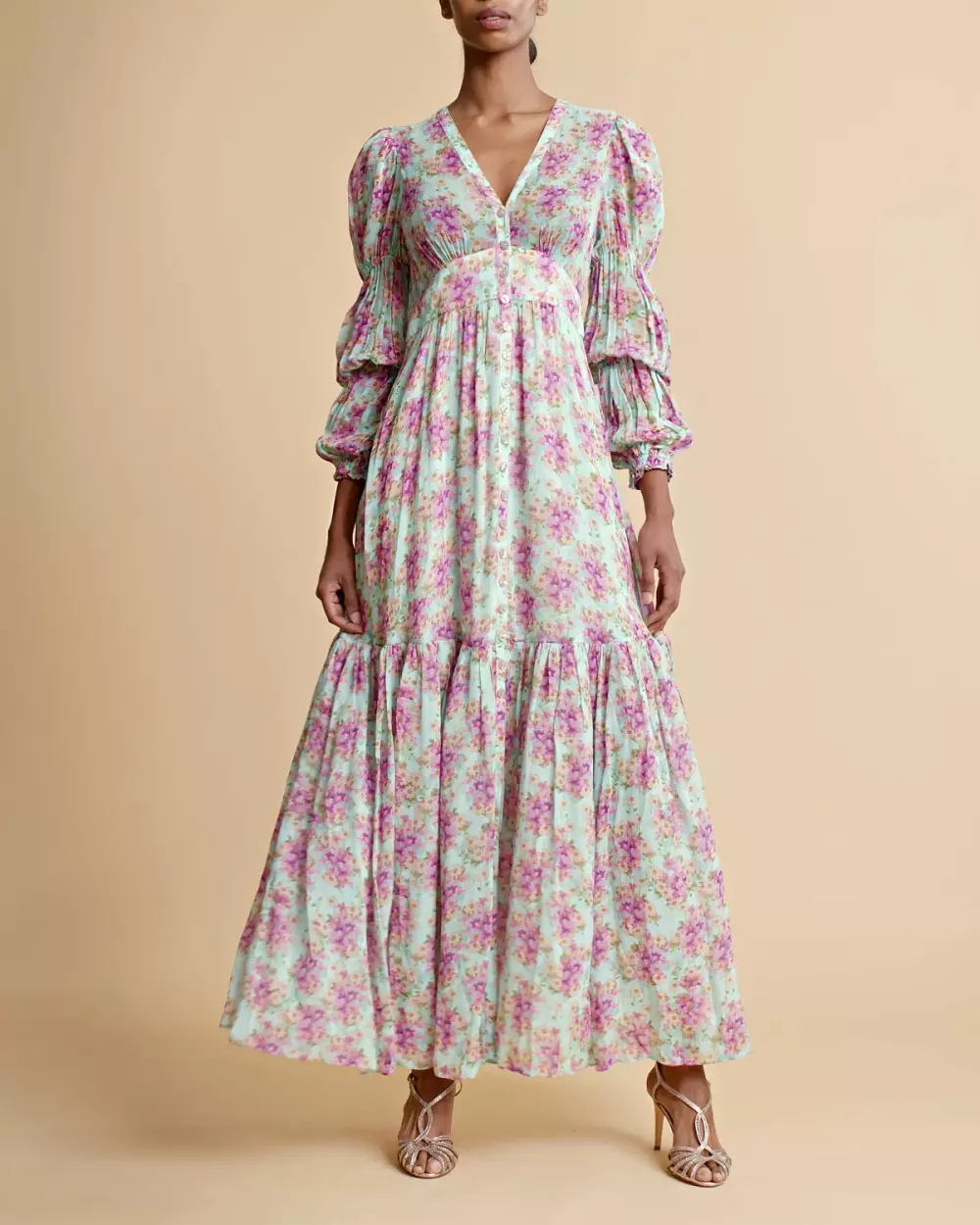Georgette Maxi Dress 454 - Summer Flowers